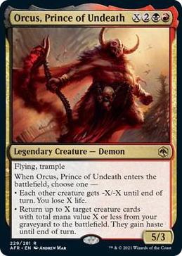0229 Orcus, Prince of Undeath R Adventures in the Forgotten Realms