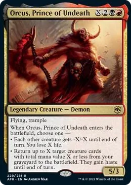 0229 Orcus, Prince of Undeath R Adventures in the Forgotten Realms