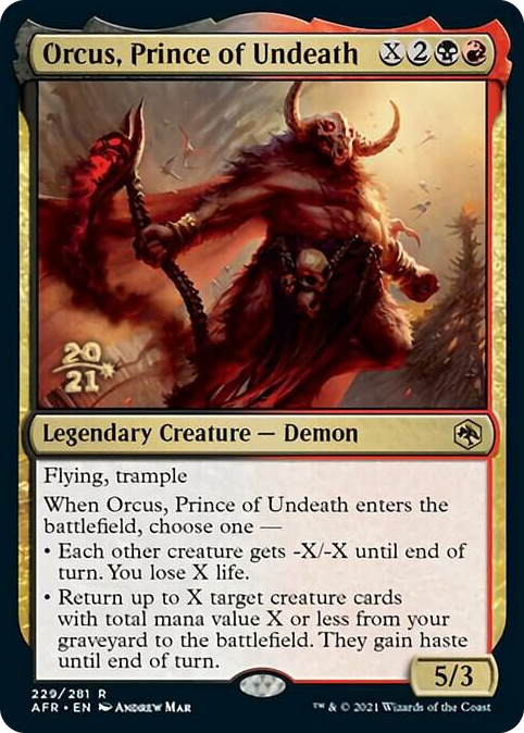 0229 Orcus, Prince of Undeath R Prerelease Cards