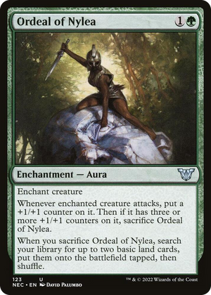 0123 Ordeal of Nylea U Commander: Kamigawa: Neon Dynasty
