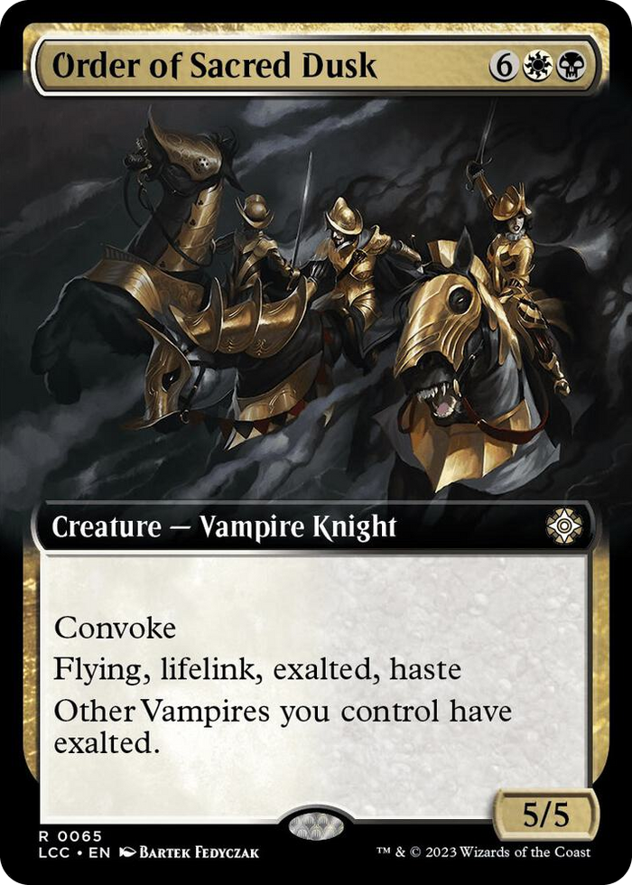 Order of Sacred Dusk (Extended Art) #65 R - Commander: The Lost Caverns of Ixalan Pokemon card