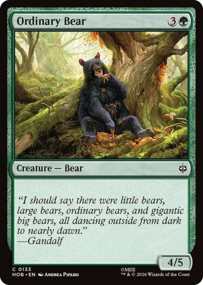 Ordinary Bear #133 C - The Hobbit Pokemon card
