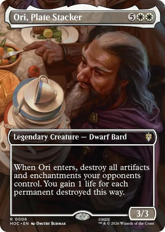 Ori, Plate Stacker (Borderless) #6 R - The Hobbit: Eternal-Legal Pokemon card