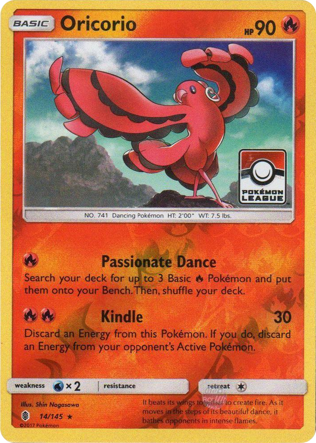 0014 Oricorio - 14/145 (Pokemon League) Promo League & Championship Cards