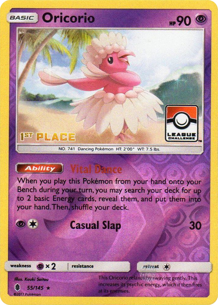 0055 Oricorio - 55/145 (League Challenge) [1st Place] Promo League & Championship Cards