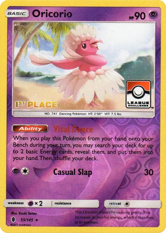 0055 Oricorio - 55/145 (League Challenge) [1st Place] Promo League & Championship Cards