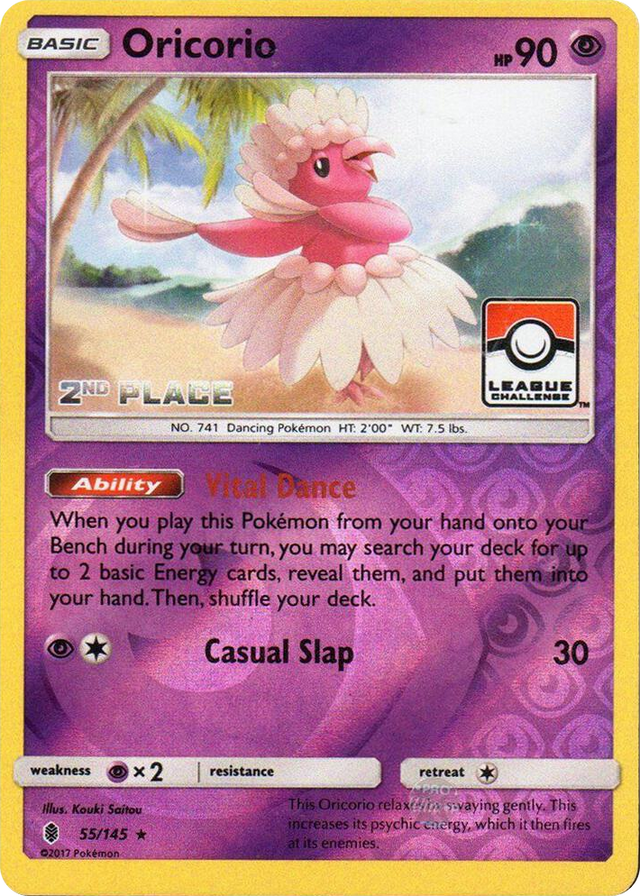 0055 Oricorio - 55/145 (League Challenge) [2nd Place] Promo League & Championship Cards