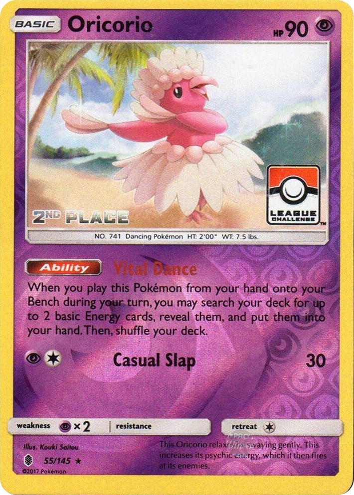 0055 Oricorio - 55/145 (League Challenge) [2nd Place] Promo League & Championship Cards
