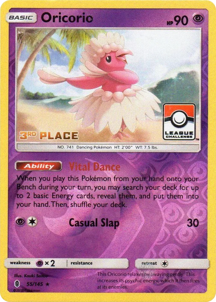 0055 Oricorio - 55/145 (League Challenge) [3rd Place] Promo League & Championship Cards