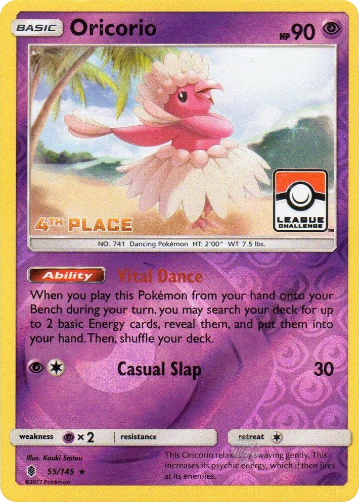 0055 Oricorio - 55/145 (League Challenge) [4th Place] Promo League & Championship Cards