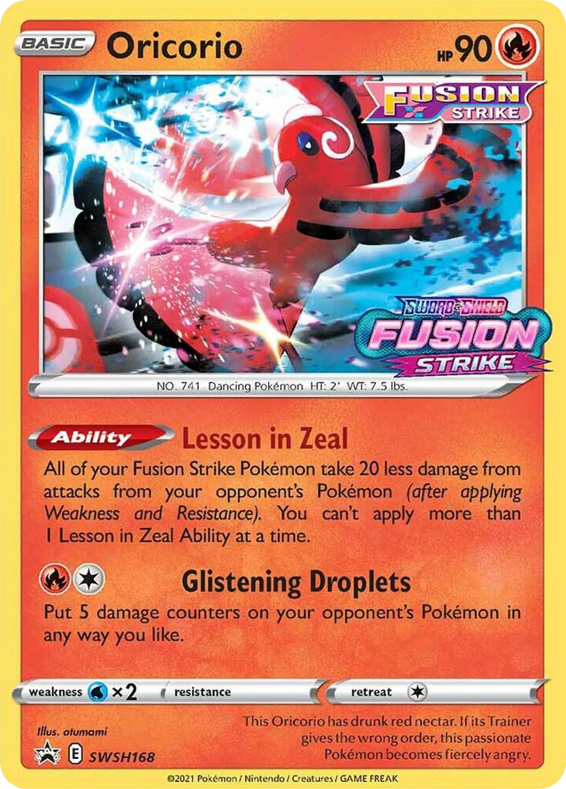 0168 Oricorio - SWSH168 (Prerelease) Promo Sword & Shield Promo Cards