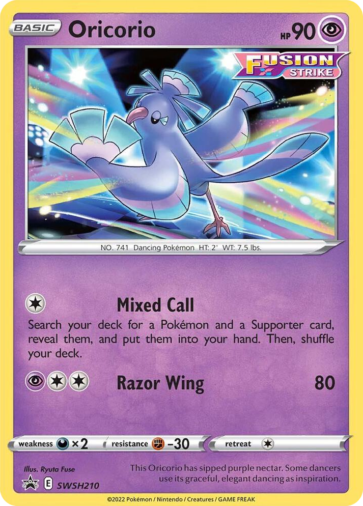 0210 Oricorio - SWSH210 Promo Sword & Shield Promo Cards