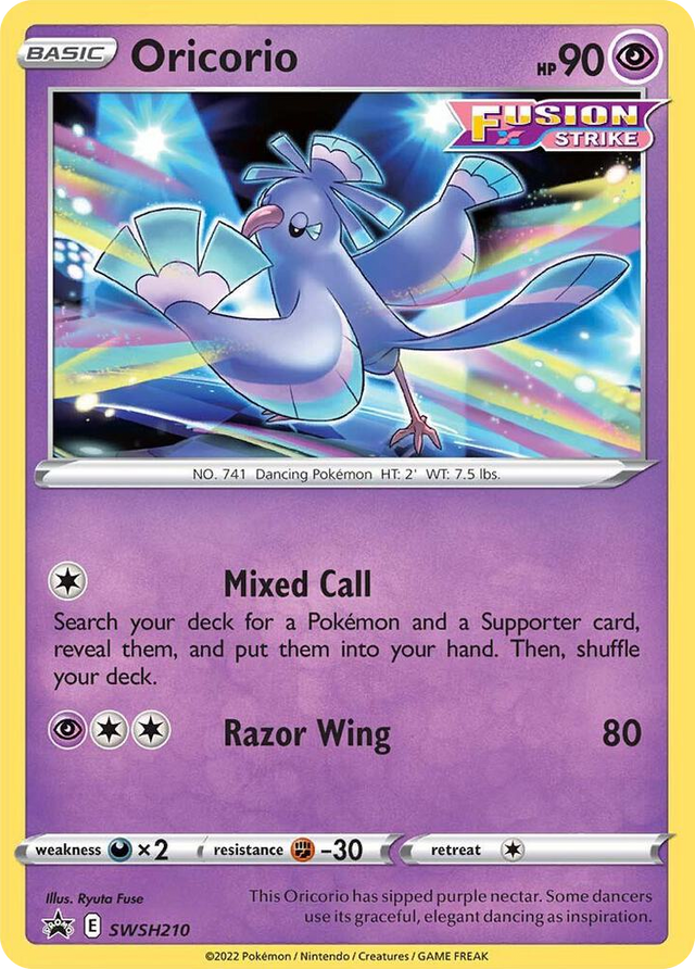 0210 Oricorio - SWSH210 Promo Sword & Shield Promo Cards
