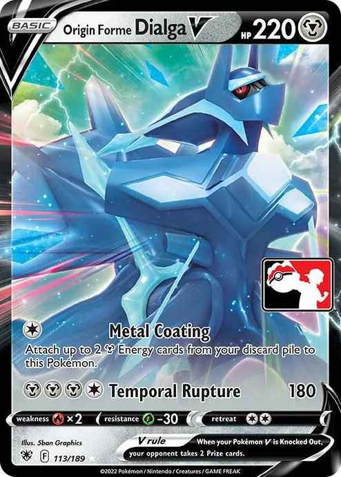 0113 Origin Forme Dialga V Ultra Rare Prize Pack Series Cards
