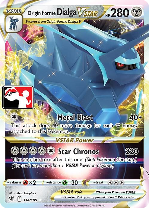 0114 Origin Forme Dialga VSTAR Ultra Rare Prize Pack Series Cards