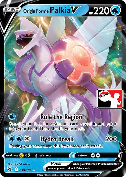 0039 Origin Forme Palkia V Ultra Rare Prize Pack Series Cards