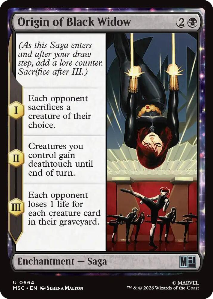 0664 Origin of Black Widow U Commander: Marvel Super Heroes