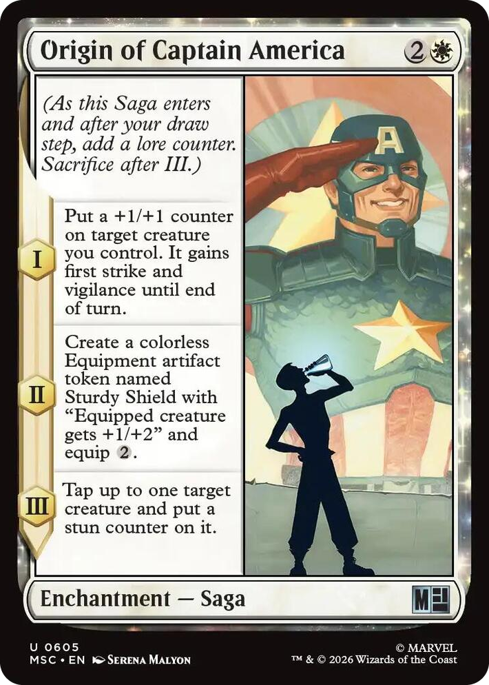 0605 Origin of Captain America U Commander: Marvel Super Heroes