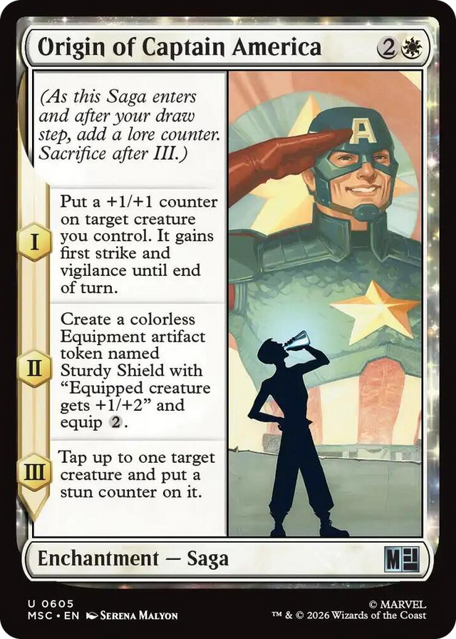 0605 Origin of Captain America U Commander: Marvel Super Heroes