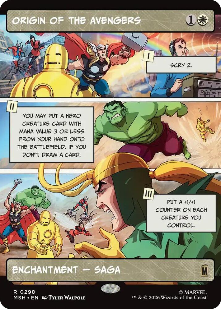0298 Origin of the Avengers (Borderless) R Marvel Super Heroes