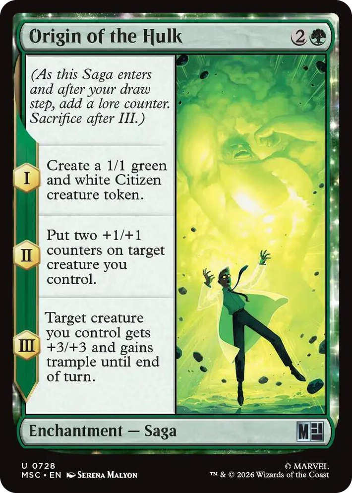 0728 Origin of the Hulk U Commander: Marvel Super Heroes
