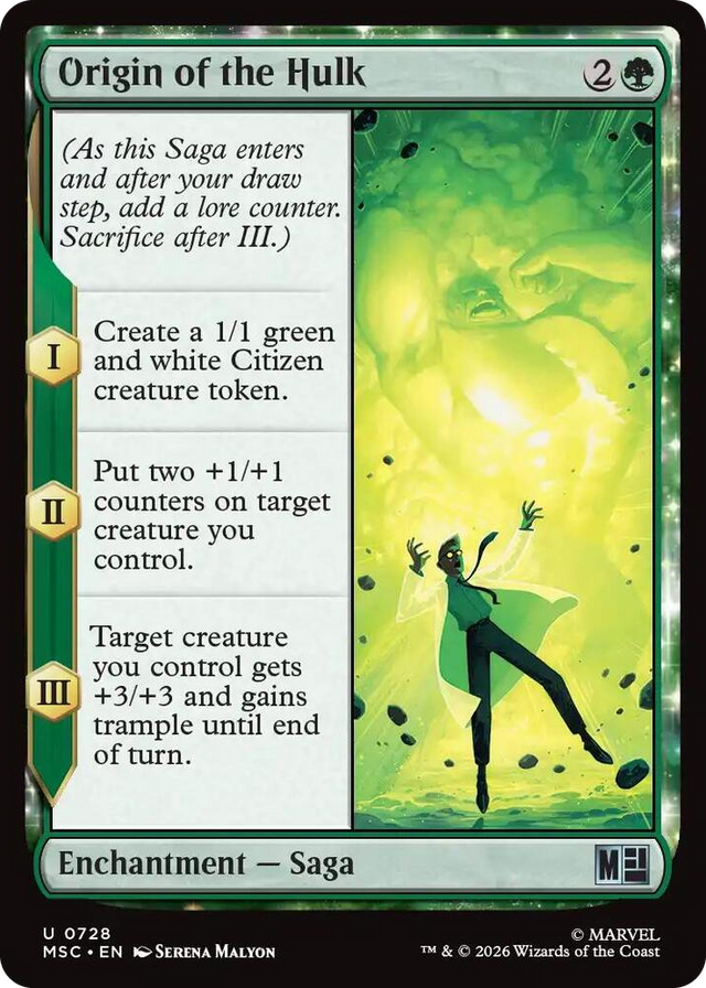 0728 Origin of the Hulk U Commander: Marvel Super Heroes