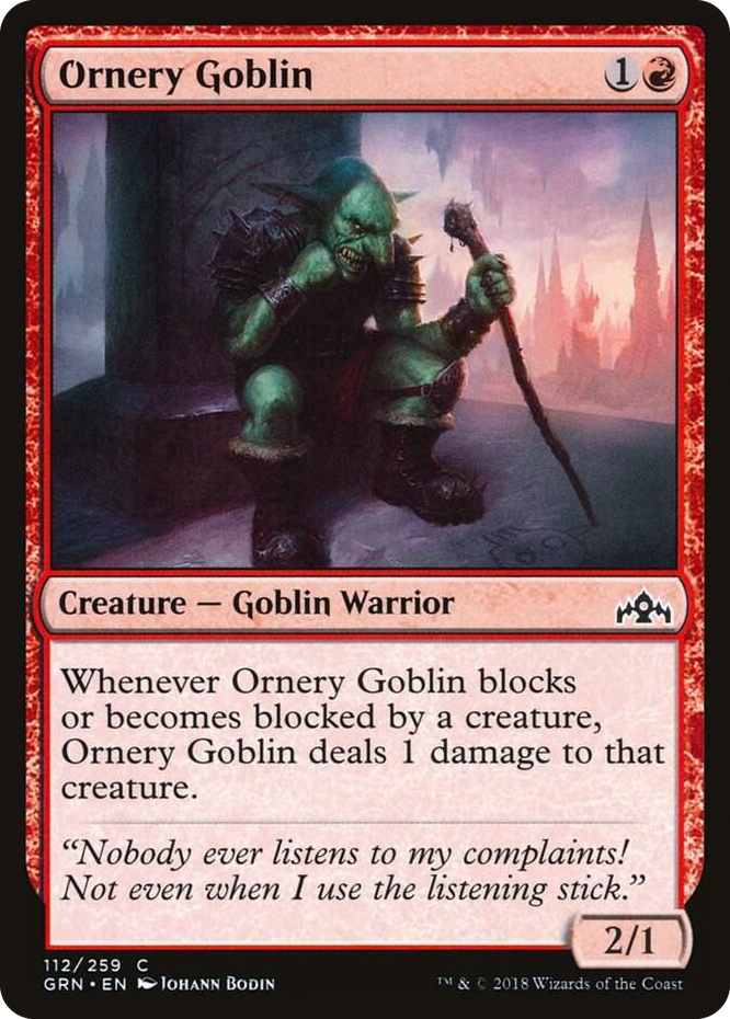 0112 Ornery Goblin C Guilds of Ravnica