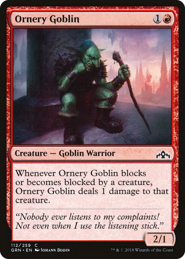 0112 Ornery Goblin C Guilds of Ravnica