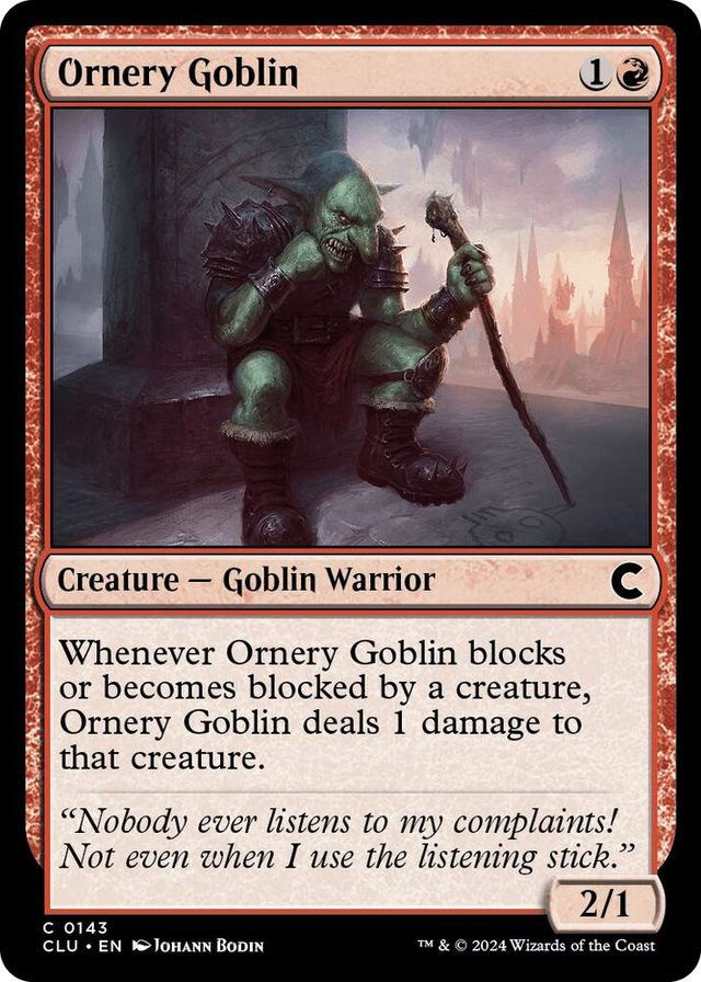 0143 Ornery Goblin C Ravnica: Clue Edition