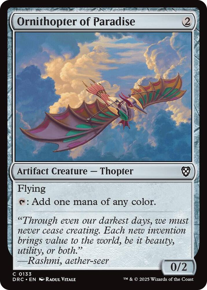 0133 Ornithopter of Paradise C Commander: Aetherdrift