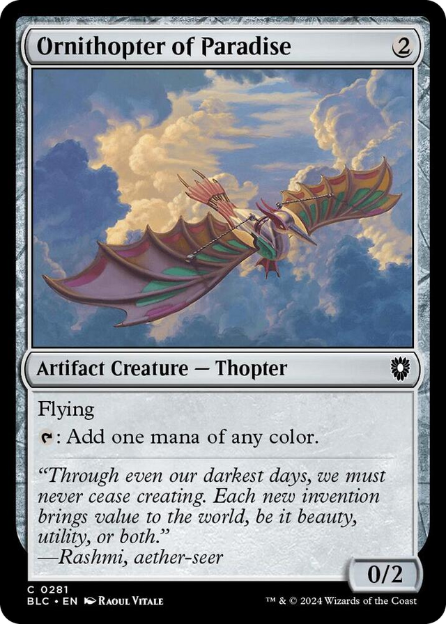 0281 Ornithopter of Paradise C Commander: Bloomburrow