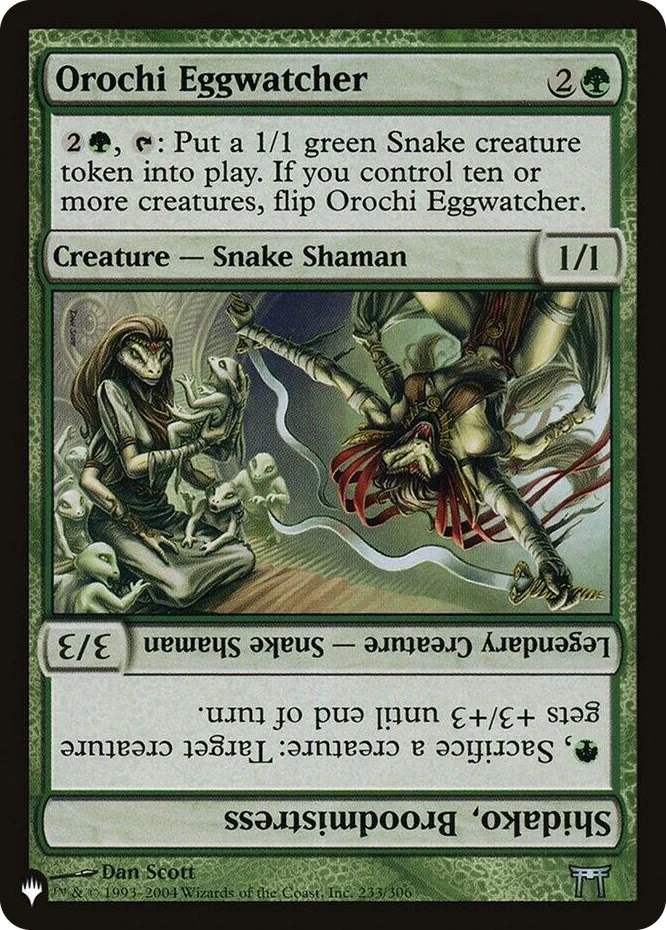 0233 Orochi Eggwatcher // Shidako, Broodmistress U The List Reprints
