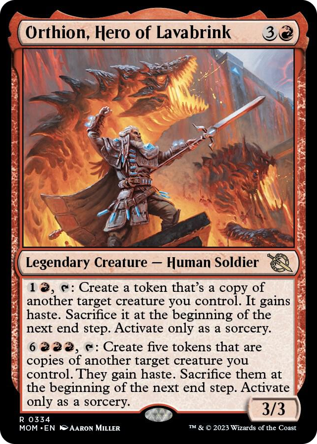 Orthion, Hero of Lavabrink #334 R - March of the Machine Pokemon card