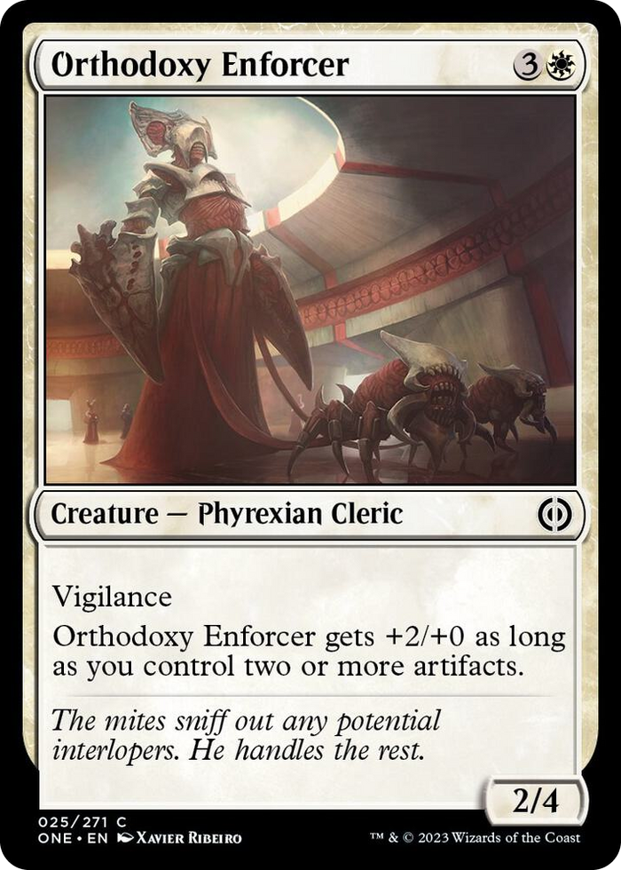 Orthodoxy Enforcer #25 C - Phyrexia: All Will Be One Pokemon card