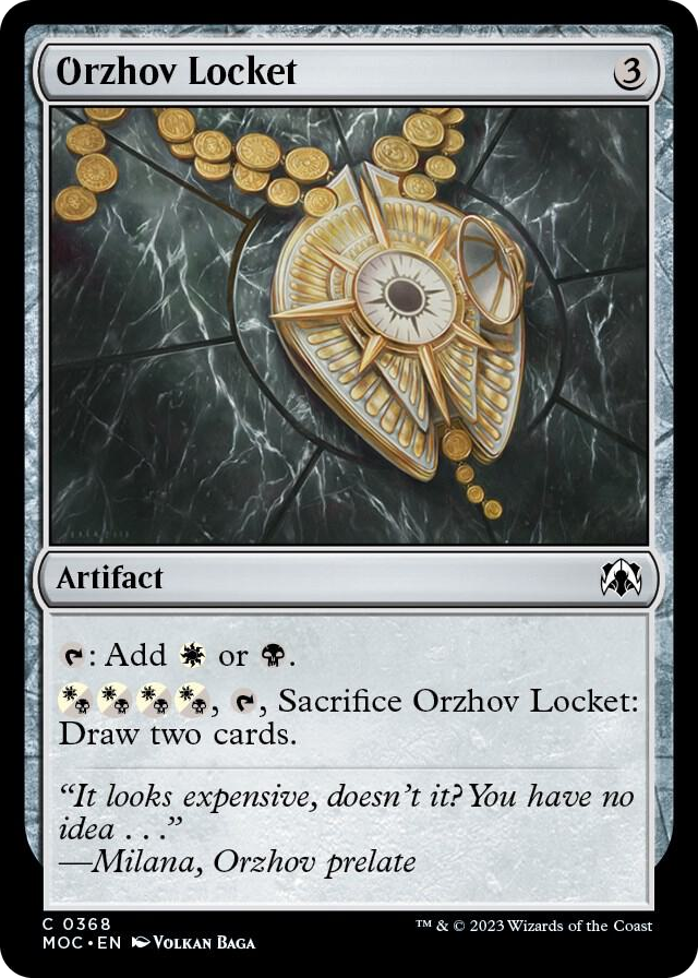 Orzhov Locket #368 C - Commander: March of the Machine Pokemon card