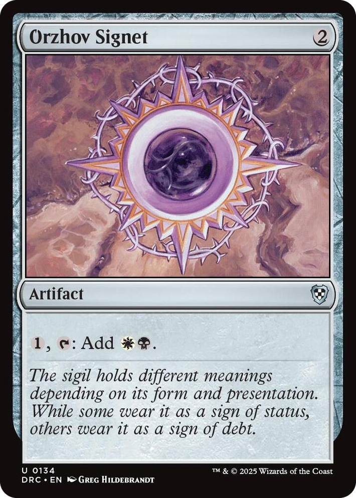 0134 Orzhov Signet U Commander: Aetherdrift