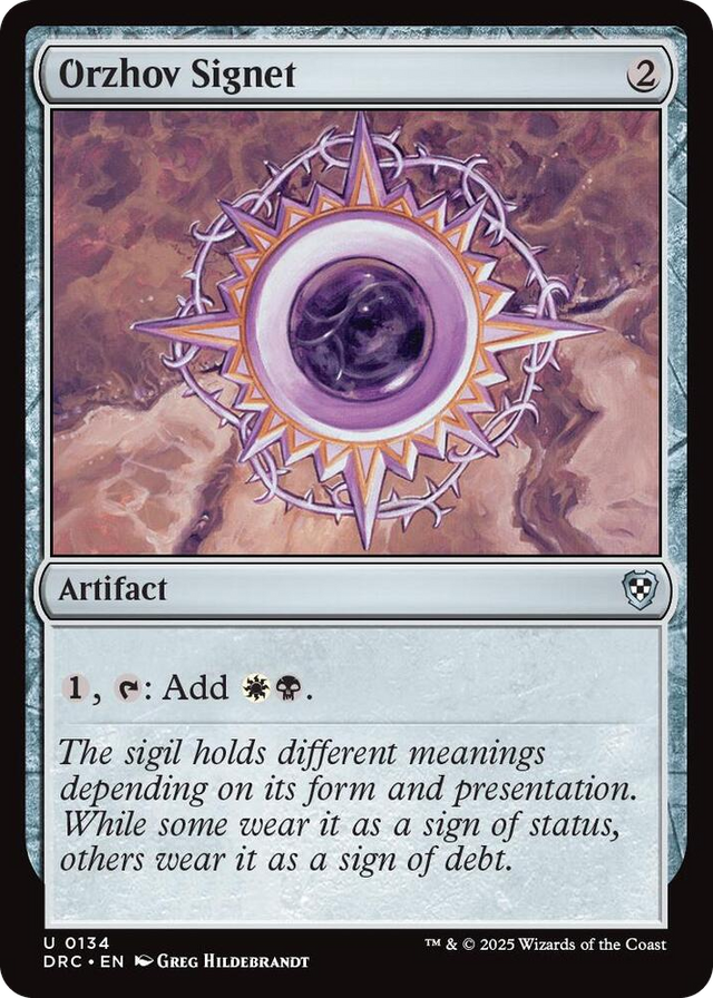 0134 Orzhov Signet U Commander: Aetherdrift