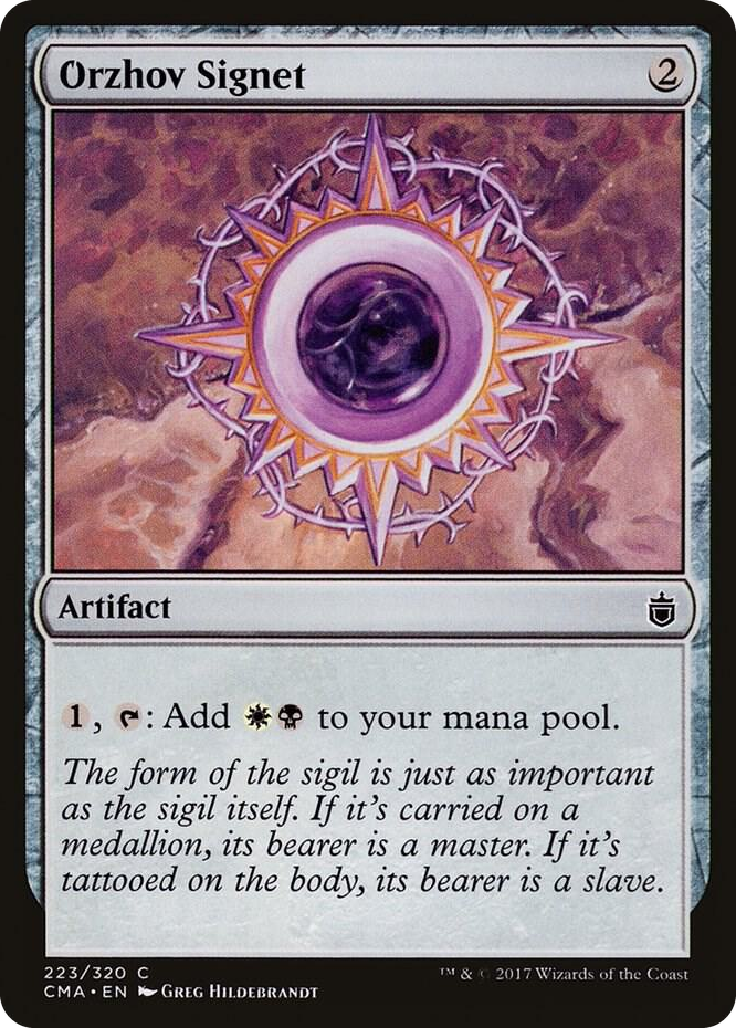 Orzhov Signet #223 C - Commander Anthology Pokemon card