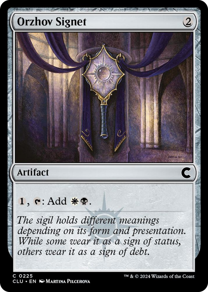 Orzhov Signet #225 C - Ravnica: Clue Edition Pokemon card