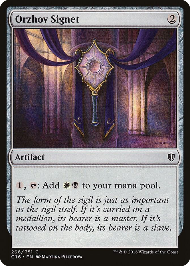 Orzhov Signet #266 C - Commander 2016 Pokemon card
