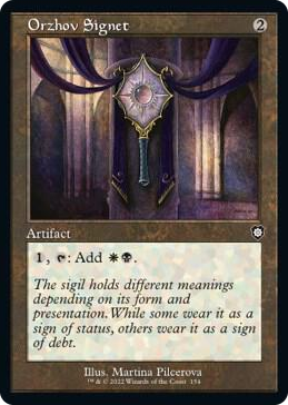 0154 Orzhov Signet (Retro Frame) C Commander: The Brothers' War
