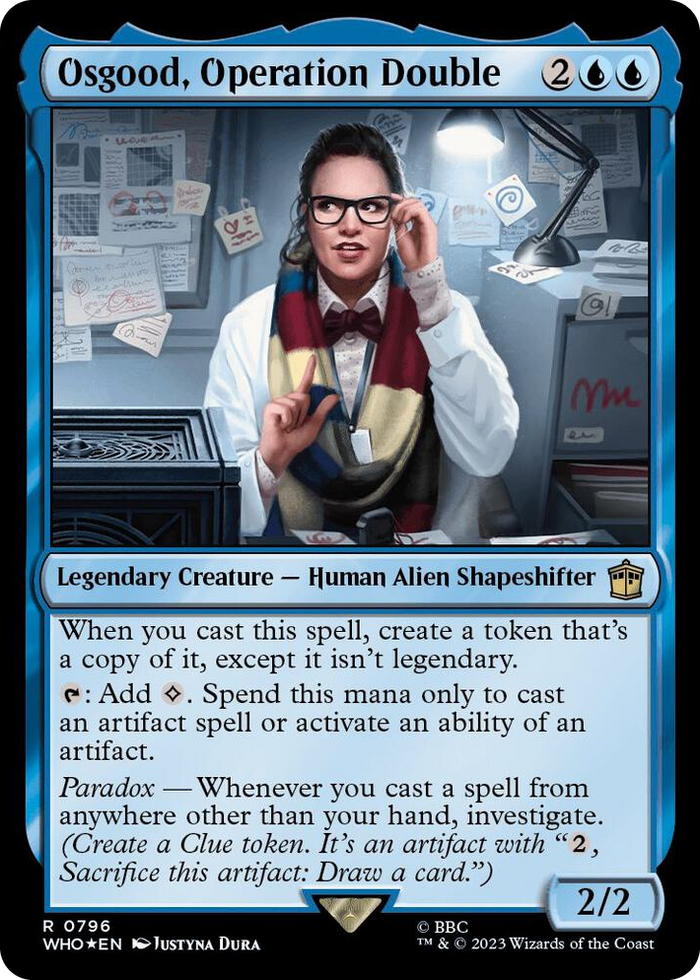 Osgood, Operation Double (Surge Foil) #796 R - Universes Beyond: Doctor Who Pokemon card