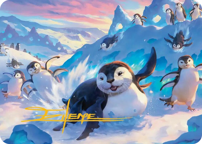 Otter-Penguin Art Card (Gold-Stamped Signature) #4 S - Art Series: Avatar: The Last Airbender Pokemon card