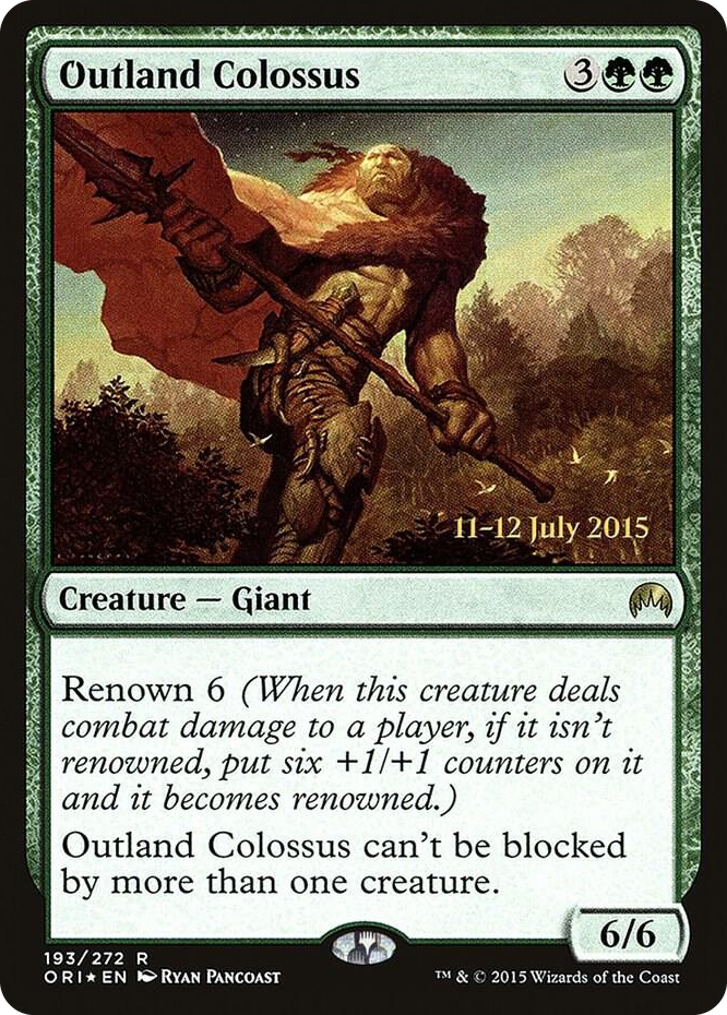 Outland Colossus #193 R - Prerelease Cards Pokemon card