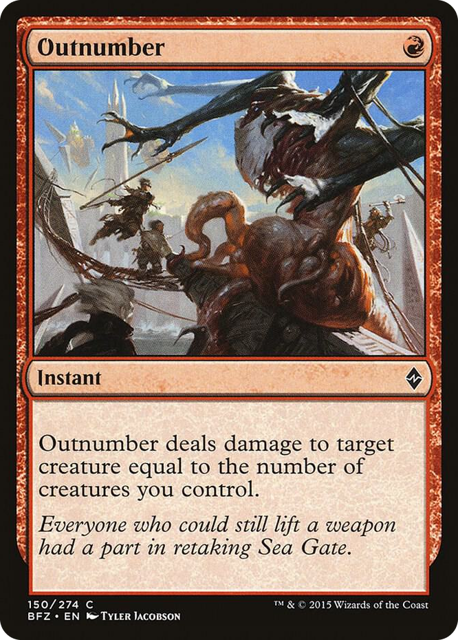 Outnumber #150 C - Battle for Zendikar Pokemon card