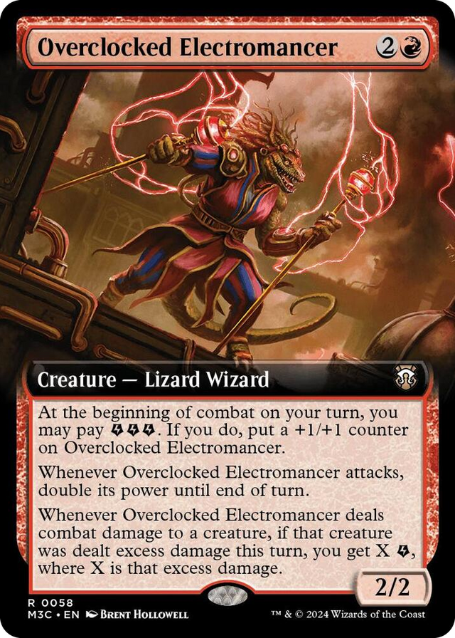 0058 Overclocked Electromancer (Extended Art) R Commander: Modern Horizons 3