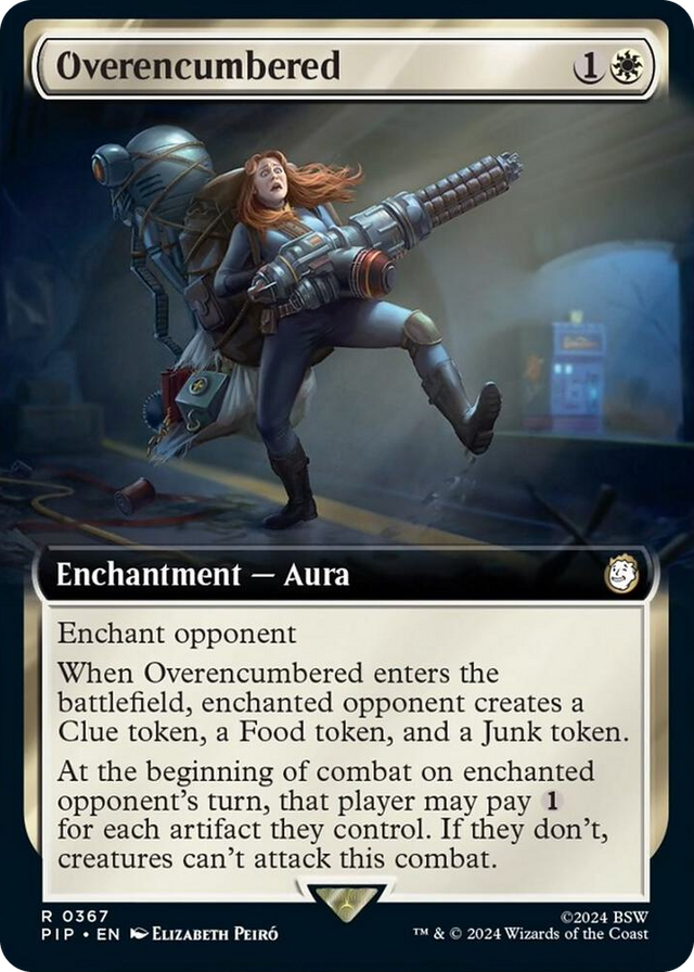 0367 Overencumbered (Extended Art) R Universes Beyond: Fallout