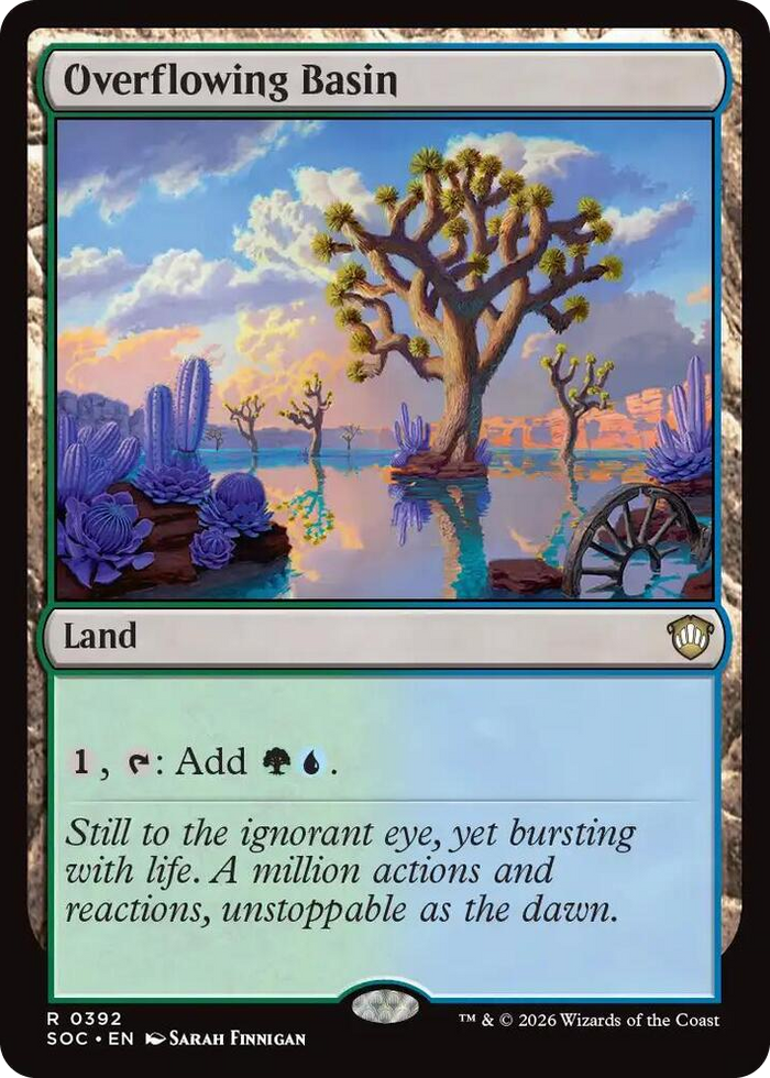 Overflowing Basin #392 R - Commander: Secrets of Strixhaven Pokemon card
