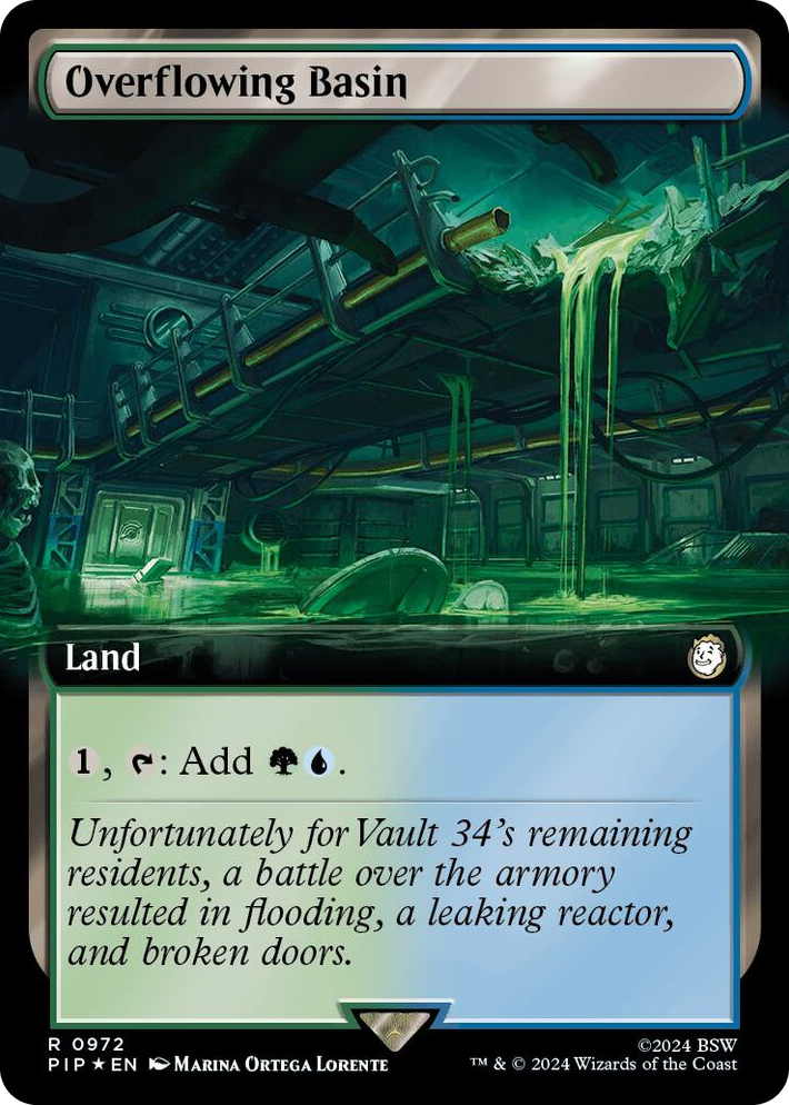 0972 Overflowing Basin (Extended Art) (Surge Foil) R Universes Beyond: Fallout