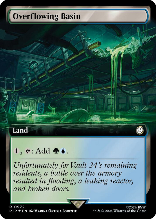 0972 Overflowing Basin (Extended Art) (Surge Foil) R Universes Beyond: Fallout